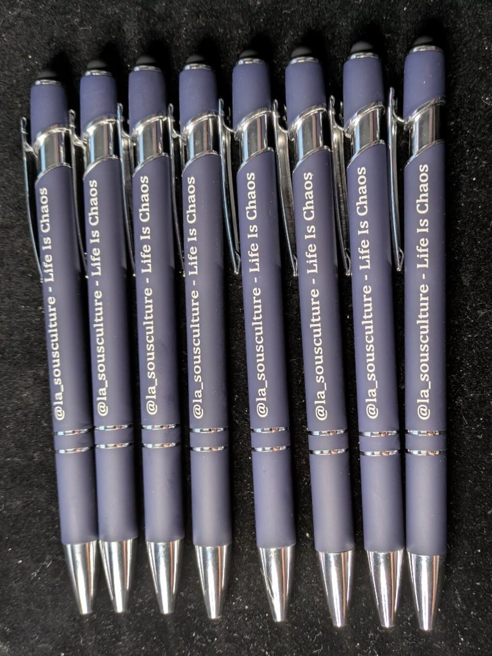 NWOT - "Life Is Chaos" by @la_sousculture - One Navy Blue Dual Pen & Stylus